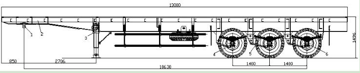 集装箱拦板半挂车